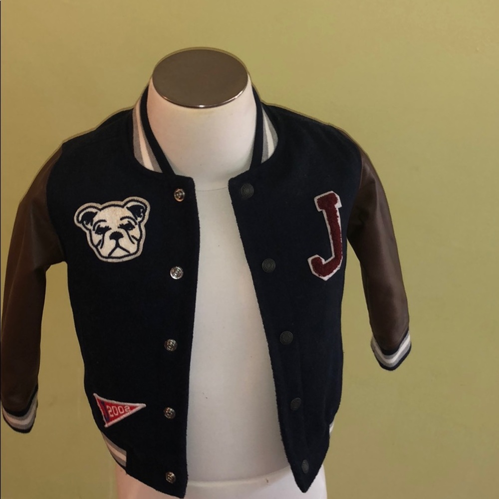 Janie & Jack Wool Varsity Letterman Jacket